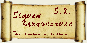 Slaven Karavesović vizit kartica